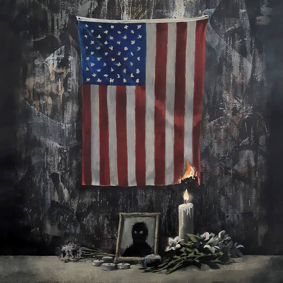 Obra do artista Banksy publicada em sua conta no Instagram. / Foto: Instagram/@banksy via Reuters