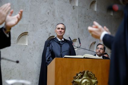Luís Roberto Barroso em cerimônia de posse como presidente do Supremo Tribunal Federal STF
