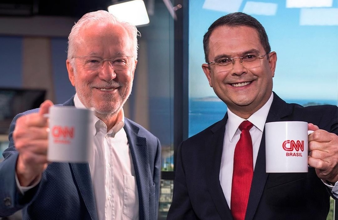 Os novos comentaristas da CNN, Alexandre Garcia e Sidney Rezende