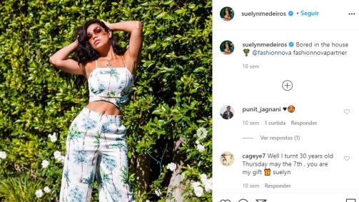 Model Suelyn Medeiros fez carreira nos Estados Unidos