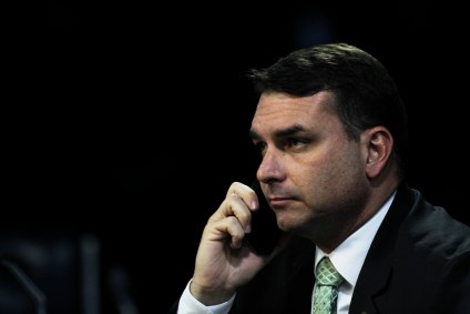 O senador Flávio Bolsonaro (sem partido-RJ)