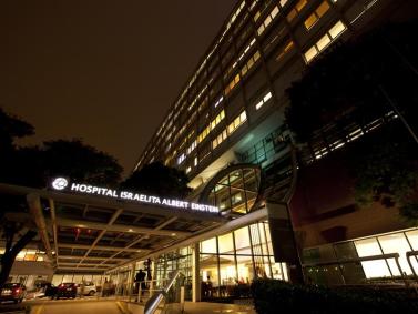 Fachada do hospital Albert Einstein no Morumbi, zona sul de São Paulo
