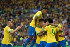 Final da Copa América - Brasil x Peru. Arthur, Alex Sandro, Firmino, Marquinhos