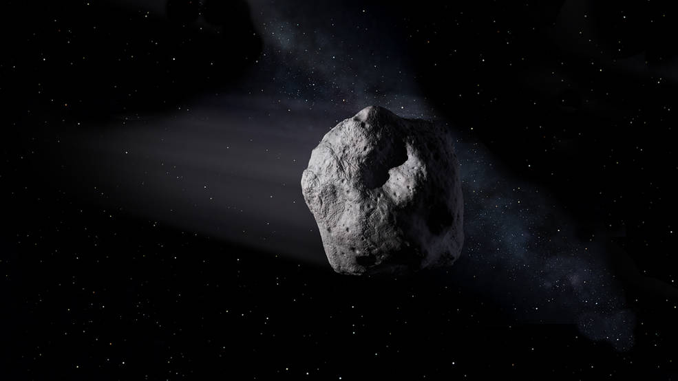 Representação artística de asteroide