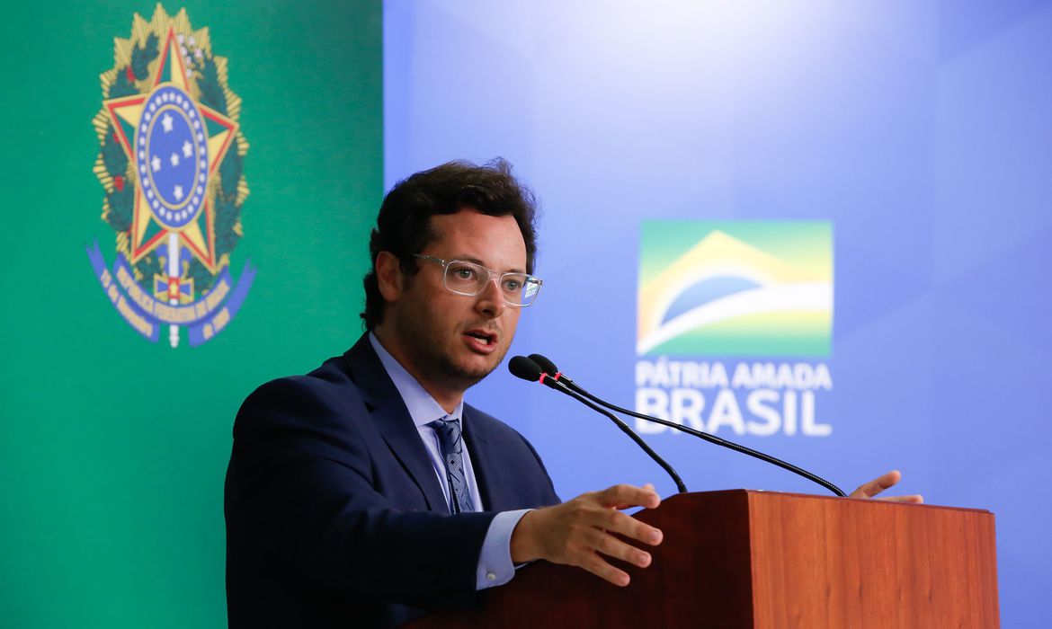 Chefe da Secom, Fábio Wajngarten  em evento oficial