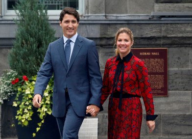 Justin Trudeau e esposa