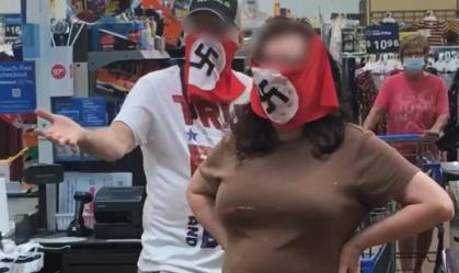 Bisneta de combatente confronta casal com máscaras nazistas em mercado dos EUA
