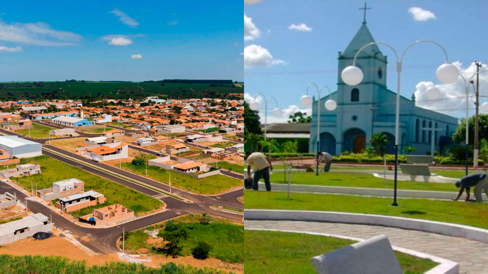 As cidades de Ribeirão Corrente e Santa Mercedes, no estado de São Paulo