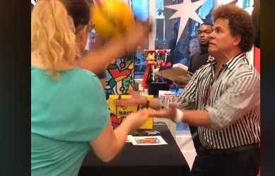 Romero Britto diz que vídeo de mulher quebrando escultura é de 2017  