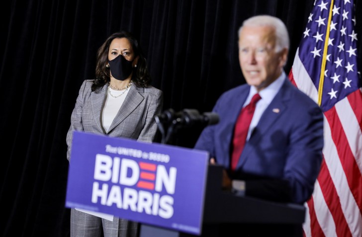 Joe Biden e Kamala Harris em Delaware / Foto: Carlos Barria - 13.ago.2020 / Reuters