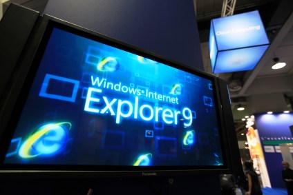 Interface do navegador Internet Explorer 9