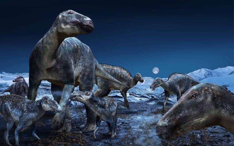Ilustração do hadrossauro, um dos maiores dinossauros a caminhar pela Terra / Foto: Masato Hattori (19.ago.2020)