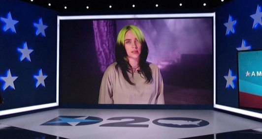 A cantora norte-americana Billie Eilish