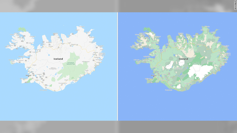 Novo visual do Google Maps