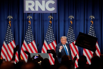 Donald Trump durante discurso na convenção nacional republicana