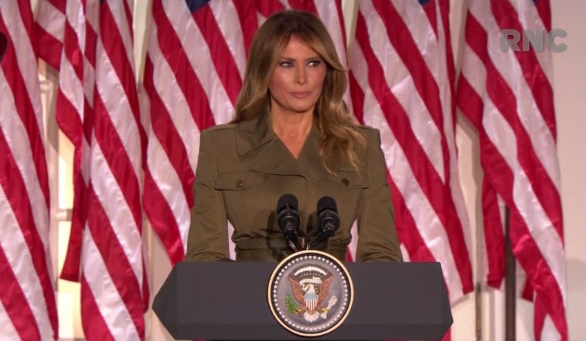 A primeira-dama dos EUA, Melania Trump, durante a Convenção Nacional Republicana 2020 / Foto: Reprodução - 25.ago.2020 / Reuters