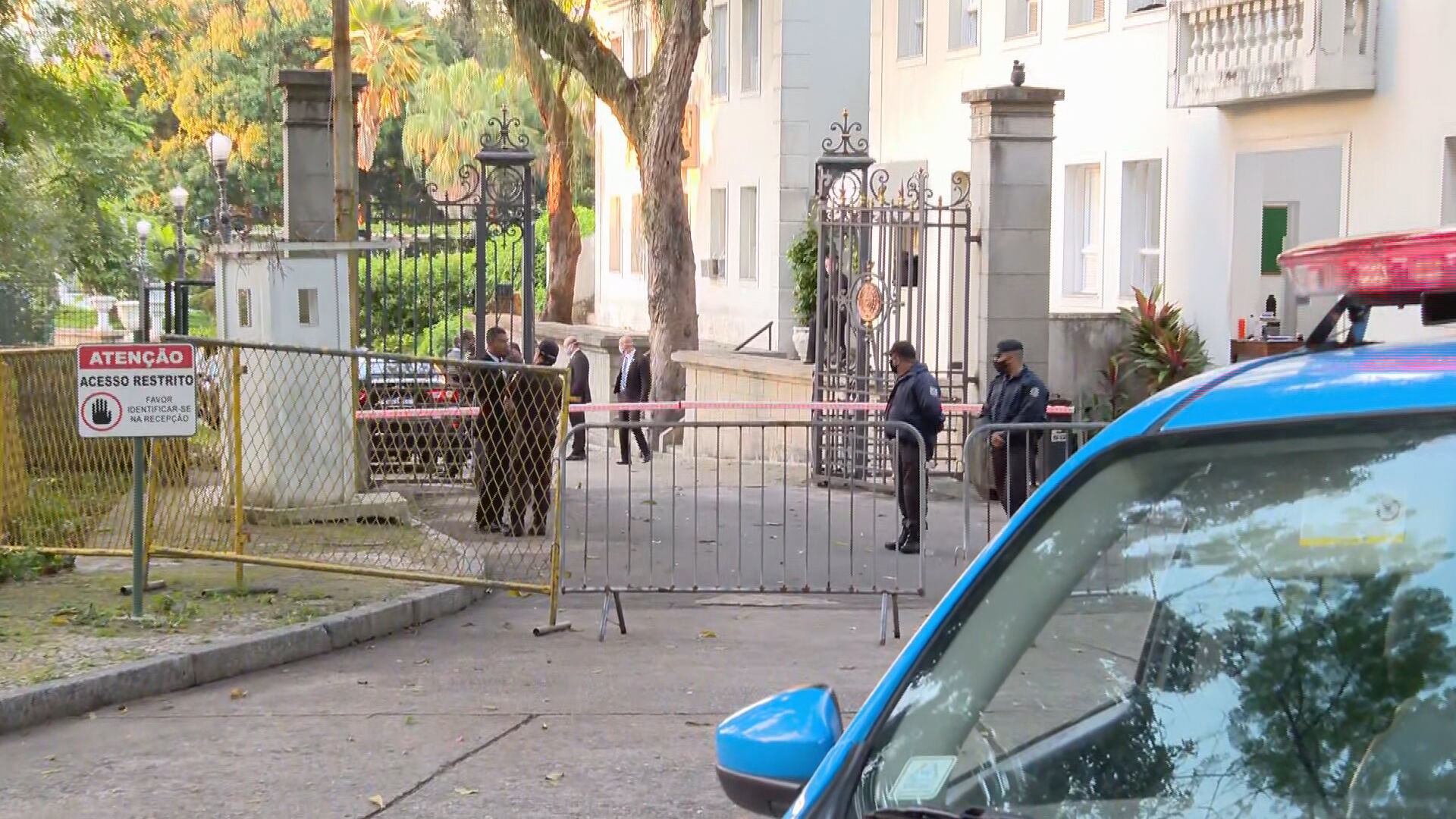 Movimentação no Palácio Laranjeiras, casa oficial do governador do Rio de Janeir