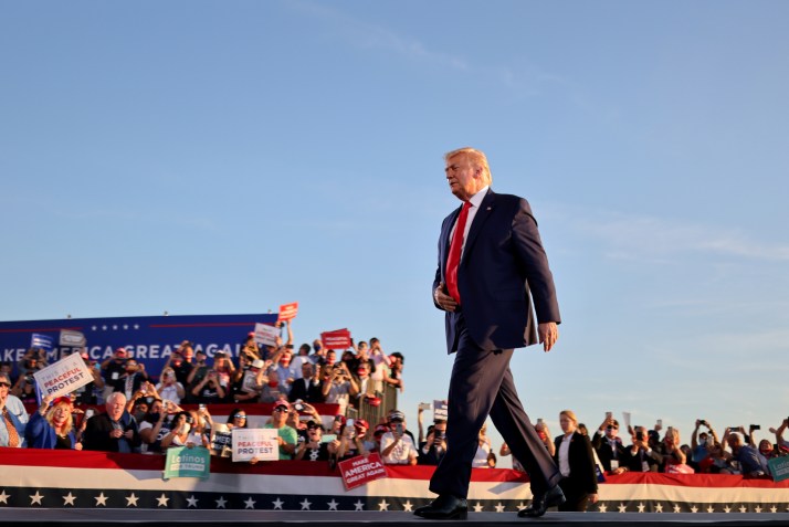 Donald Trump durante comício / Foto: Carlos Barria - 28.ago.2020 / Reuters