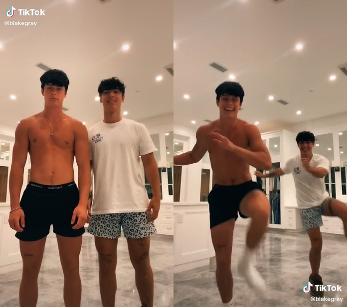 Os TikTokers Bryce Hall e Blake Gray