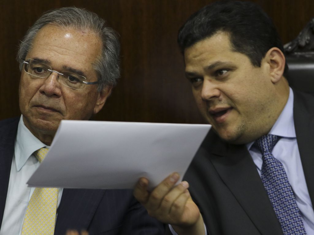 Paulo Guedes e Davi Alcolumbre