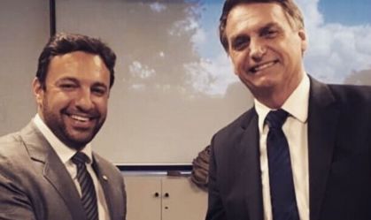 O deputado federal Daniel Freitas (PSL-SC) e o presidente Jair Bolsonaro