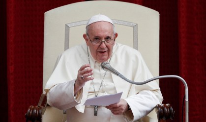 Papa Francisco na primeira audiência pública desde março