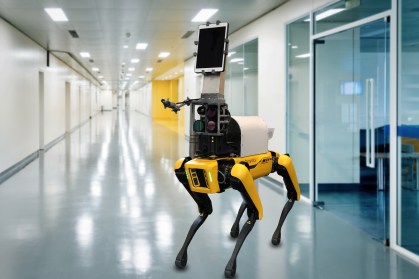 Robô com aparência de cachorro