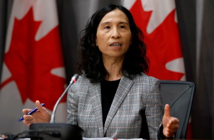 Theresa Tam, ´principal autoridade médica do Canadá, concede entrevista coletiva