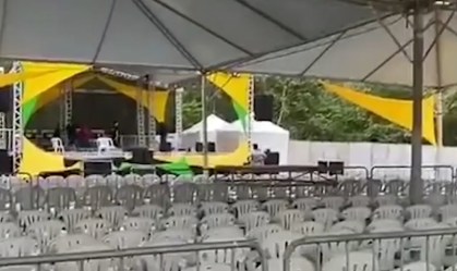 SP: Cidade do interior ignora decreto e monta auditório para receber Bolsonaro