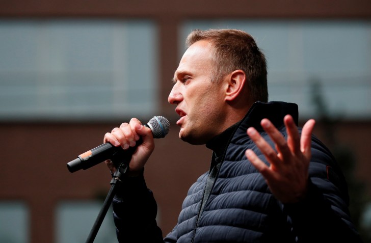 Líder opositor Alexei Navalny discursa em Moscou; Alemanha diz que Suécia e França confirmaram envenenamento com agente químico da era soviética / Foto: Shamil Zhumatov - 29.set.2019 / Reuters