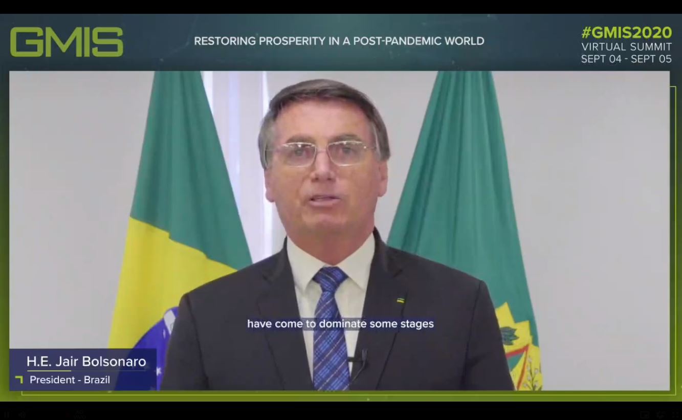 Bolsonaro discursa no Global Manufacturing &amp; Industrialisation Summit