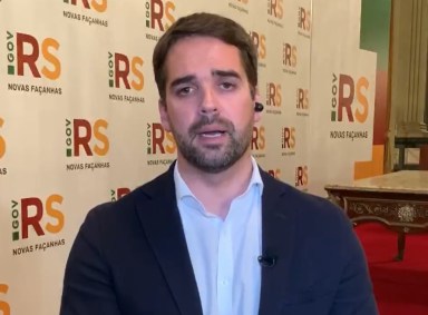 O governador do Rio Grande do Sul, Eduardo Leite (PSDB), fala à CNN