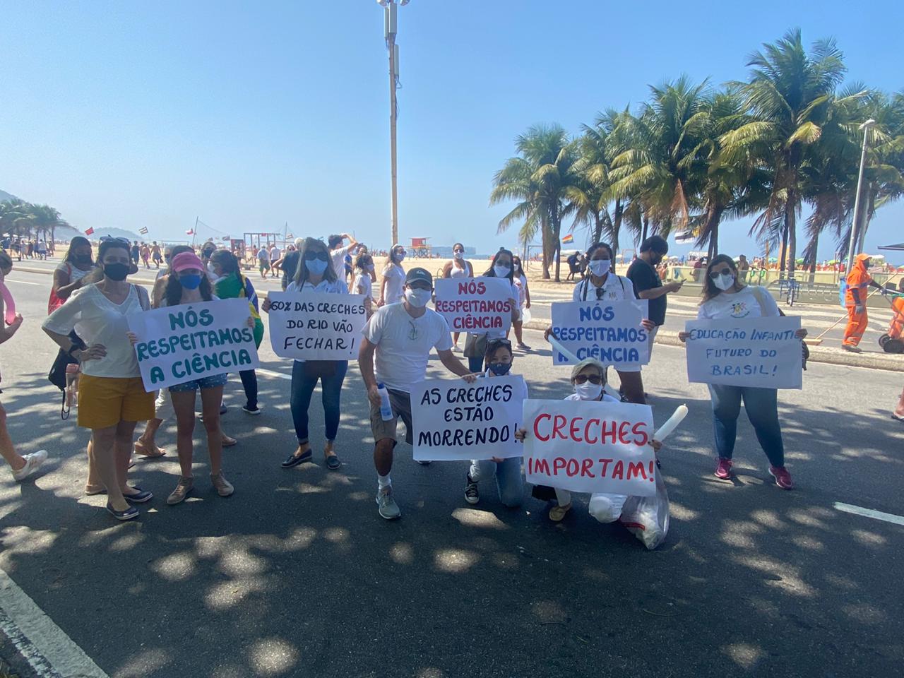 Protesto por volta às aulas no Rio de Janeiro