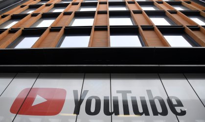 Vista externa dos escritórios do YouTube em Londres, no Reino Unido
