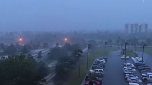 Chuva forte durante passagem do furacão Sally nos Estados Unidos