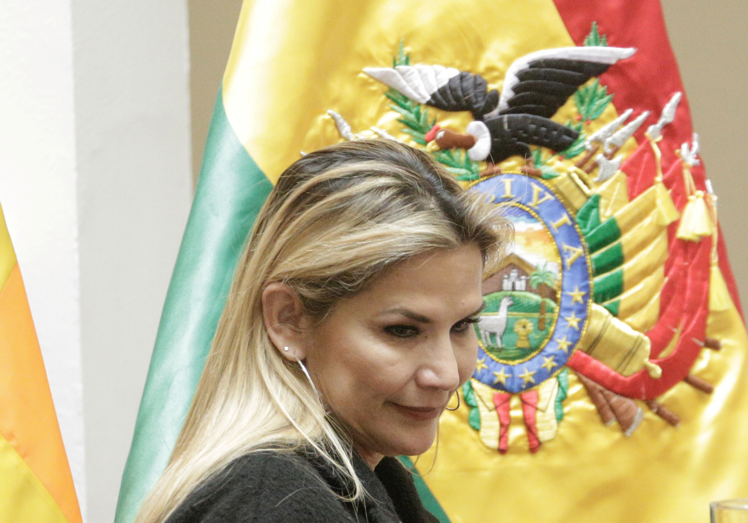 Presidente interina da Bolívia, Jeanine Áñez