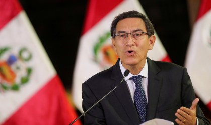 O presidente do Peru, Martín Vizcarra