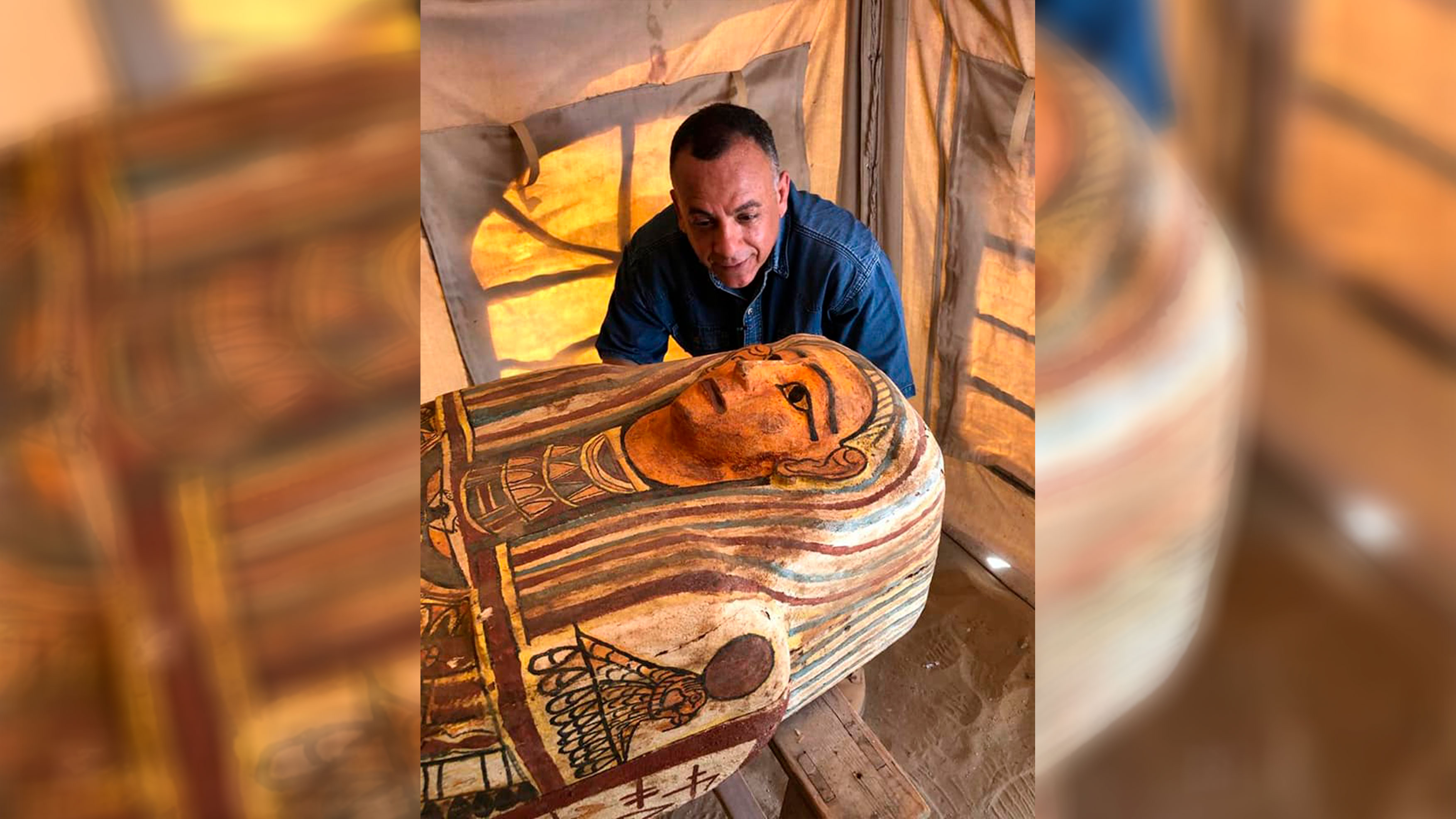 Ministério anunciou descoberta de 14 sarcófagos em Saqqara, Egito
