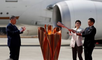Chama olímpica chega ao Japão para Jogos de Tóquio 2020