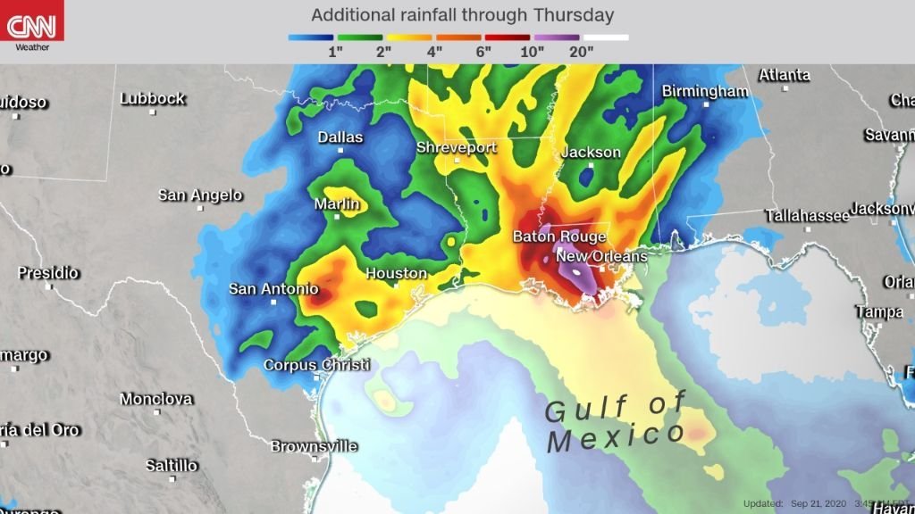 Autoridades emitiram alertas para as áreas costeiras do Texas e de Louisiana