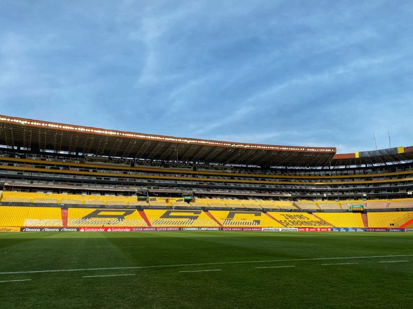 Estádio do Barcelona de Guayaquil • Foto: Divulgação/Twitter @Flamengo (22.set.2020)