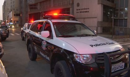 Viaturas da Polícia Civil no centro de São Paulo