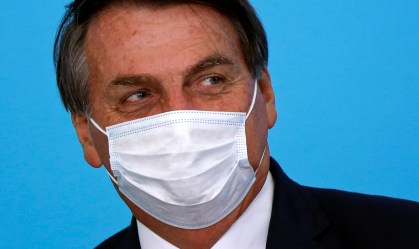 O presidente Jair Bolsonaro durante cerimônia no Palácio do Planalto