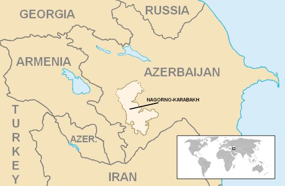Localização de Nagorno-Karabakh / Foto: Domínio público