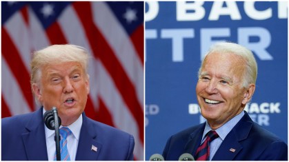 Donald Trump e Joe Biden, candidatos à presidência dos EUA