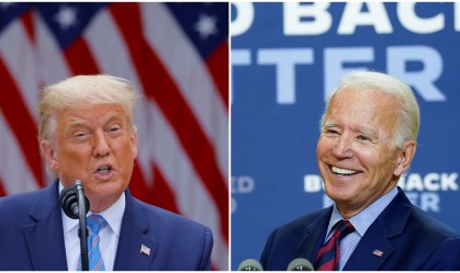Donald Trump e Joe Biden, candidatos à presidência dos EUA