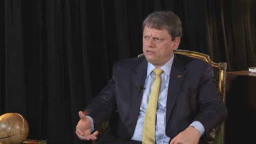O ministro da Infraestrutura, Tarcísio Gomes de Freitas, em entrevista à CNN