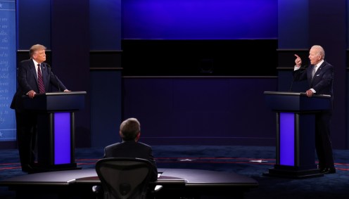 Trump e Biden no primeiro debate entre candidatos à presidência