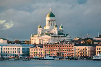 Catedral de Helsinki, capital da Finlândia, eleito o país mais feliz do mundo