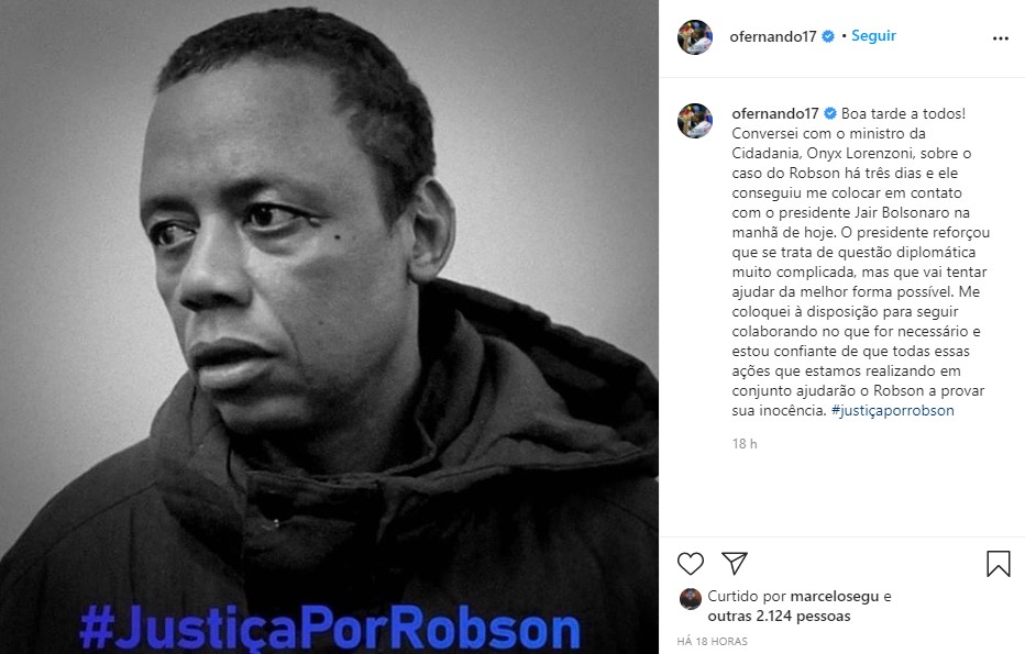 O motorista brasileiro Robson Oliveira está preso na Rússia desde 2019